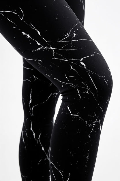 Negro Mármol | Leggin Anti-Celulitis, Anti-Fluidos Con Cintura Alta & Horma Ideal Leggins RBJ Leggins 