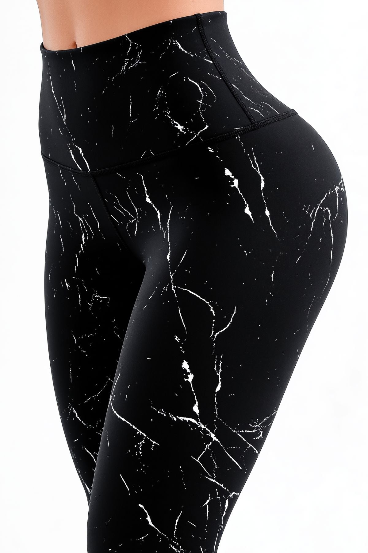 Negro Mármol | Leggin Anti-Celulitis, Anti-Fluidos Con Cintura Alta & Horma Ideal Leggins RBJ Leggins 