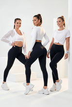 Cargar imagen en el visor de la galería, Negro Mate | Leggin Anti-Celulitis, Anti-Fluidos Con Cintura Alta &amp; Horma Ideal Leggins RBJ Leggins 
