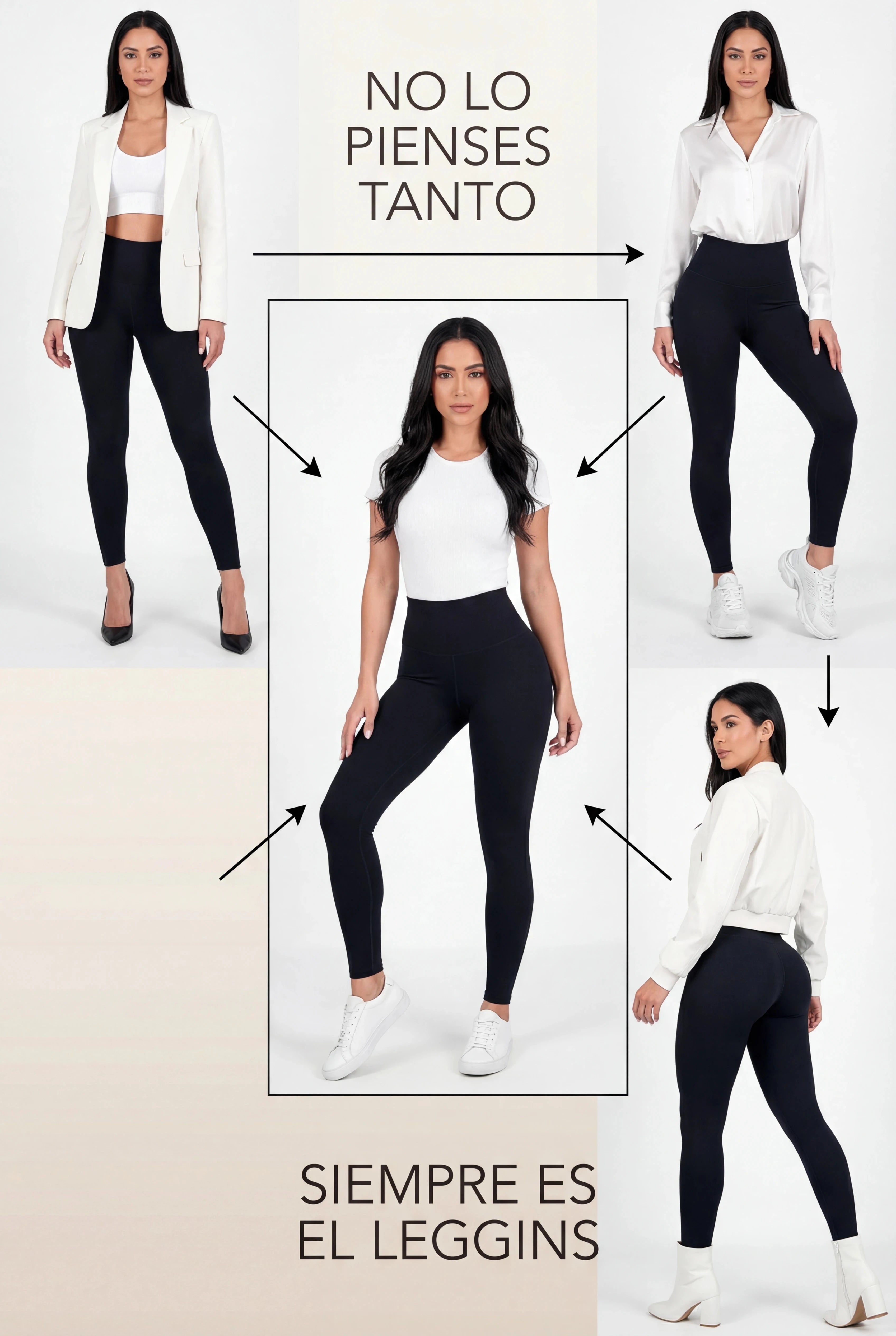 Negro Mate | Leggin Anti-Celulitis, Anti-Fluidos Con Cintura Alta & Horma Ideal Leggins RBJ Leggins 