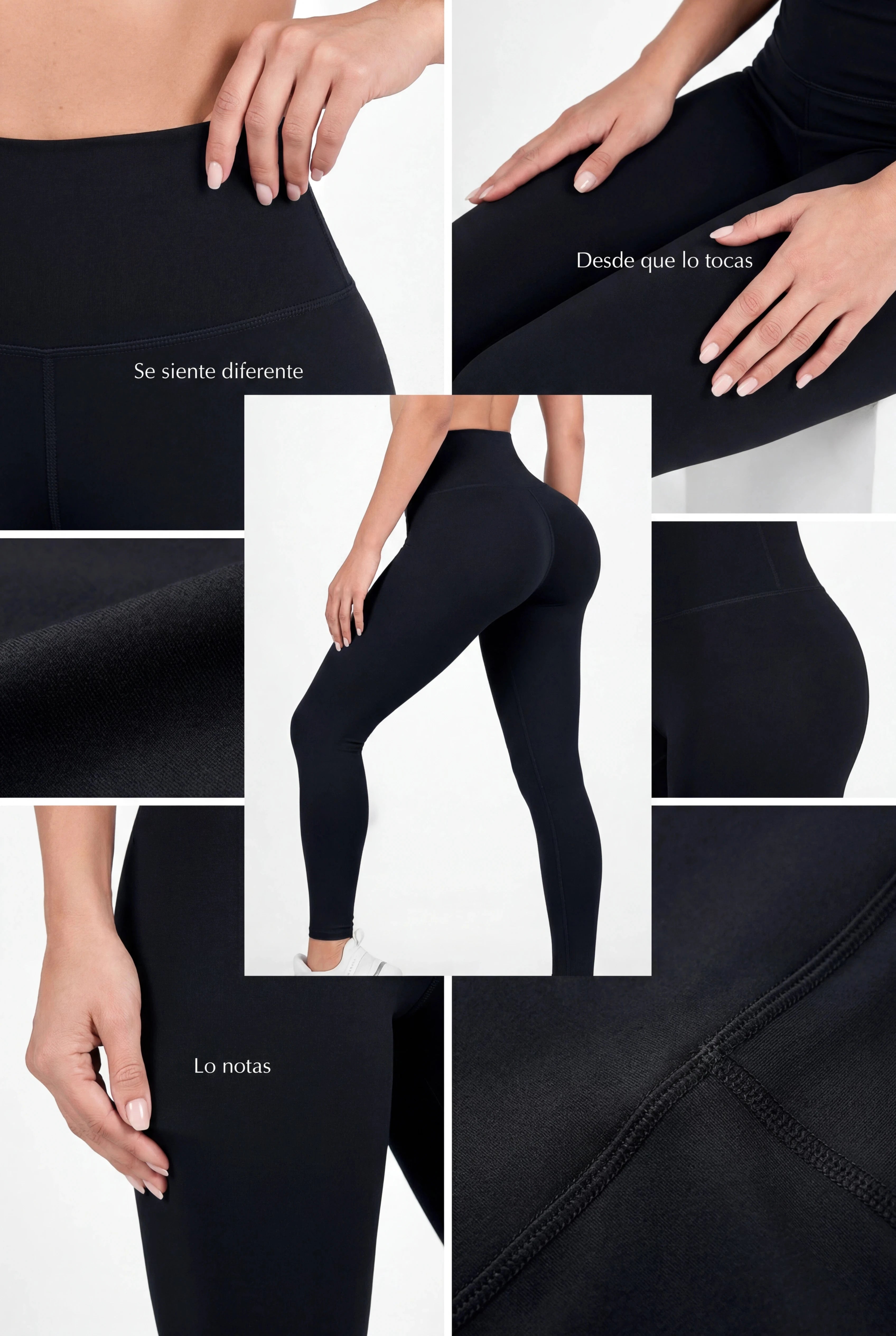 Negro Mate | Leggin Anti-Celulitis, Anti-Fluidos Con Cintura Alta & Horma Ideal Leggins RBJ Leggins 