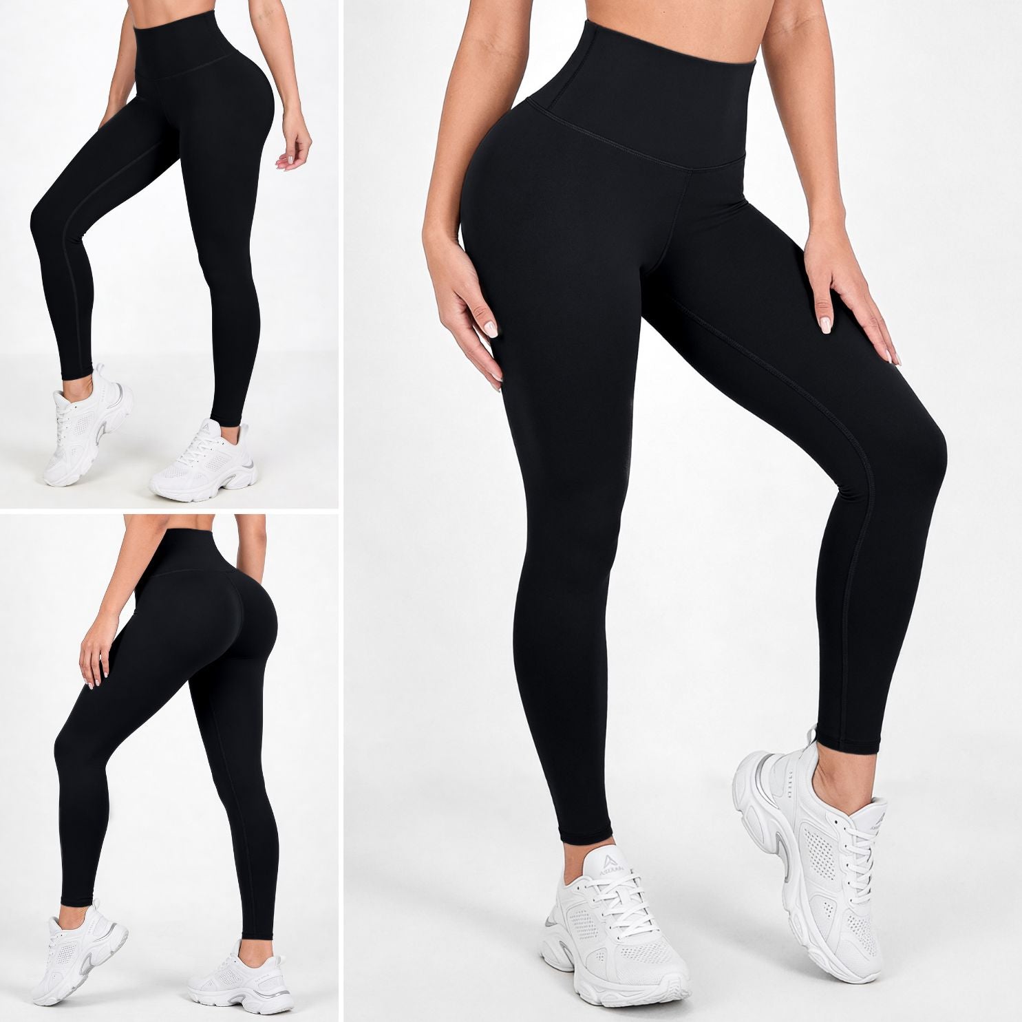 Negro Mate | Leggin Anti-Celulitis, Anti-Fluidos Con Cintura Alta & Horma Ideal Leggins RBJ Leggins Negro Mate S - M 