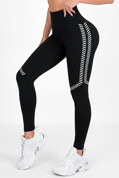 Negro Nascar | Leggin Anti-Celulitis, Anti-Fluidos Con Cintura Alta & Horma Ideal Leggins RBJ Leggins 