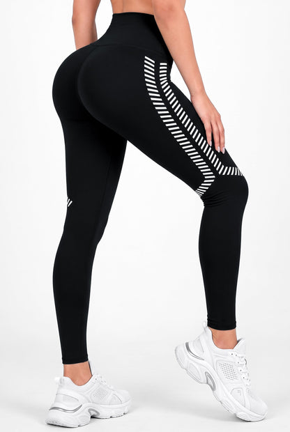 Negro Nascar | Leggin Anti-Celulitis, Anti-Fluidos Con Cintura Alta & Horma Ideal Leggins RBJ Leggins 