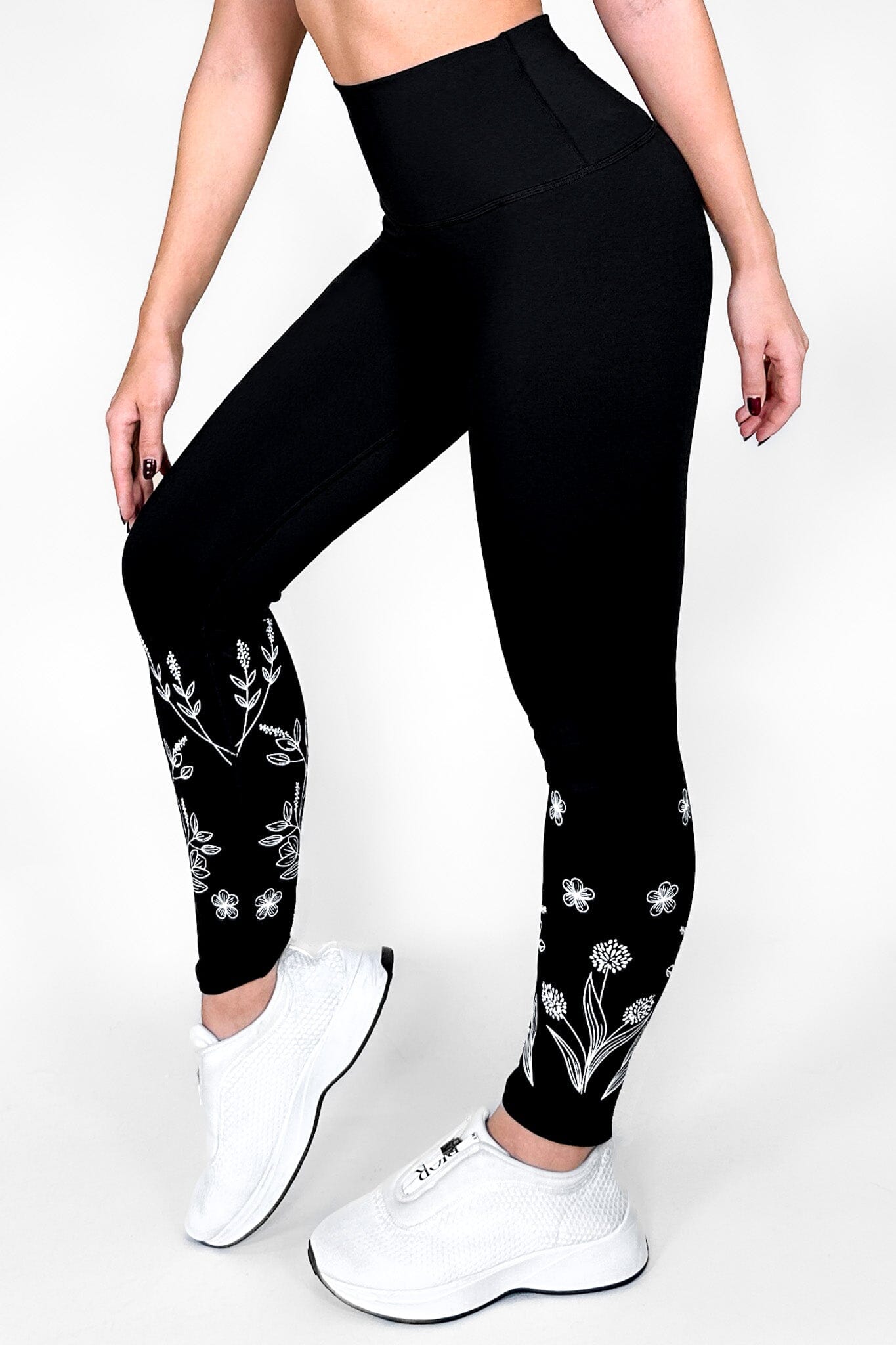 Noche Floral - NUEVO | Leggin Anti-Celulitis, Anti-Fluidos Con Cintura Alta & Horma Ideal Leggins RBJ Leggins 