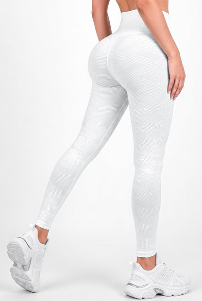 Perla Blanca - NUEVO | Leggin Texturizado Anti-Celulitis, Anti-Fluidos Con Cintura Alta & Horma Ideal Leggins RBJ Leggins 
