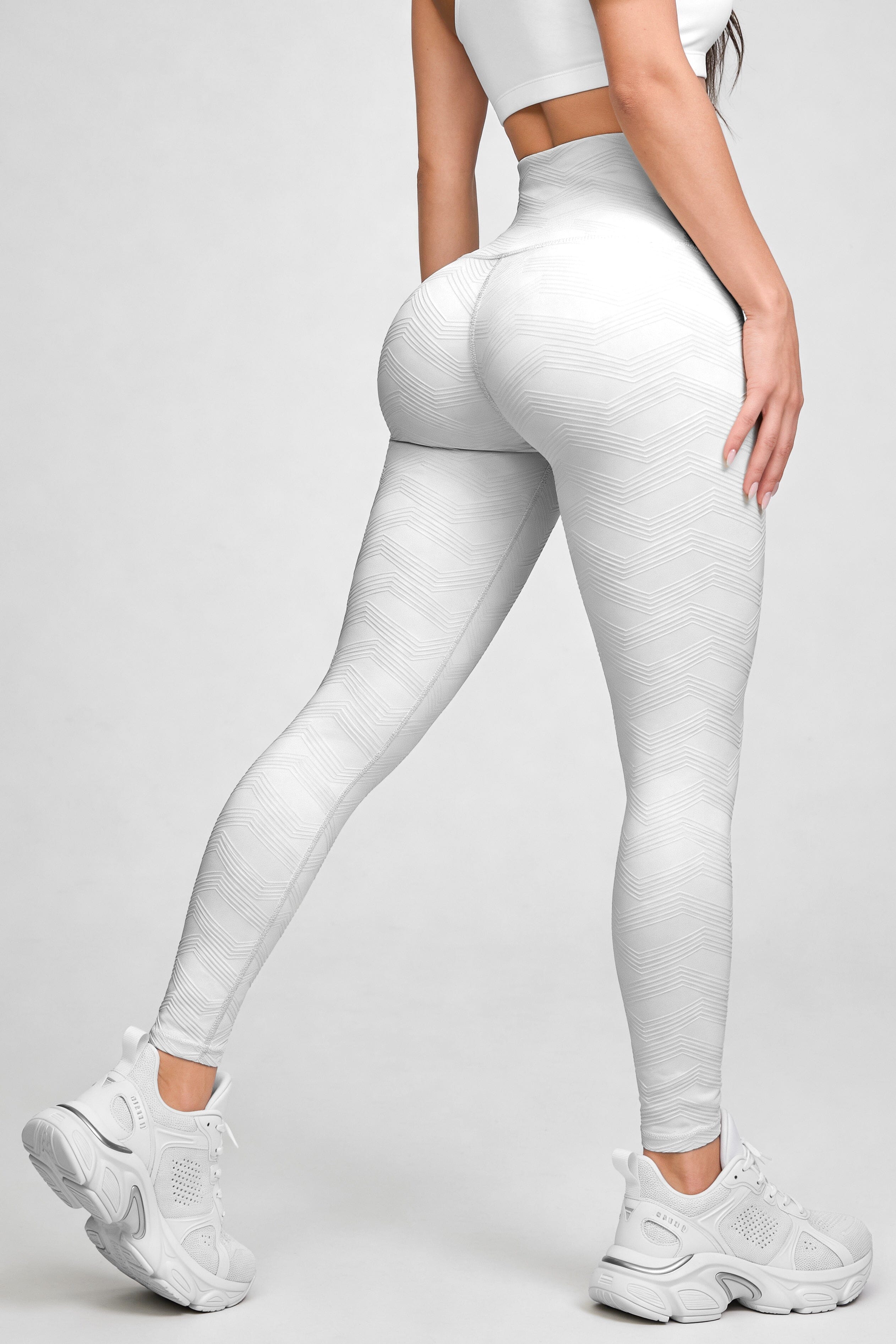 Perla Blanca - NUEVO | Leggin Texturizado Anti-Celulitis, Anti-Fluidos Con Cintura Alta & Horma Ideal Leggins RBJ Leggins 