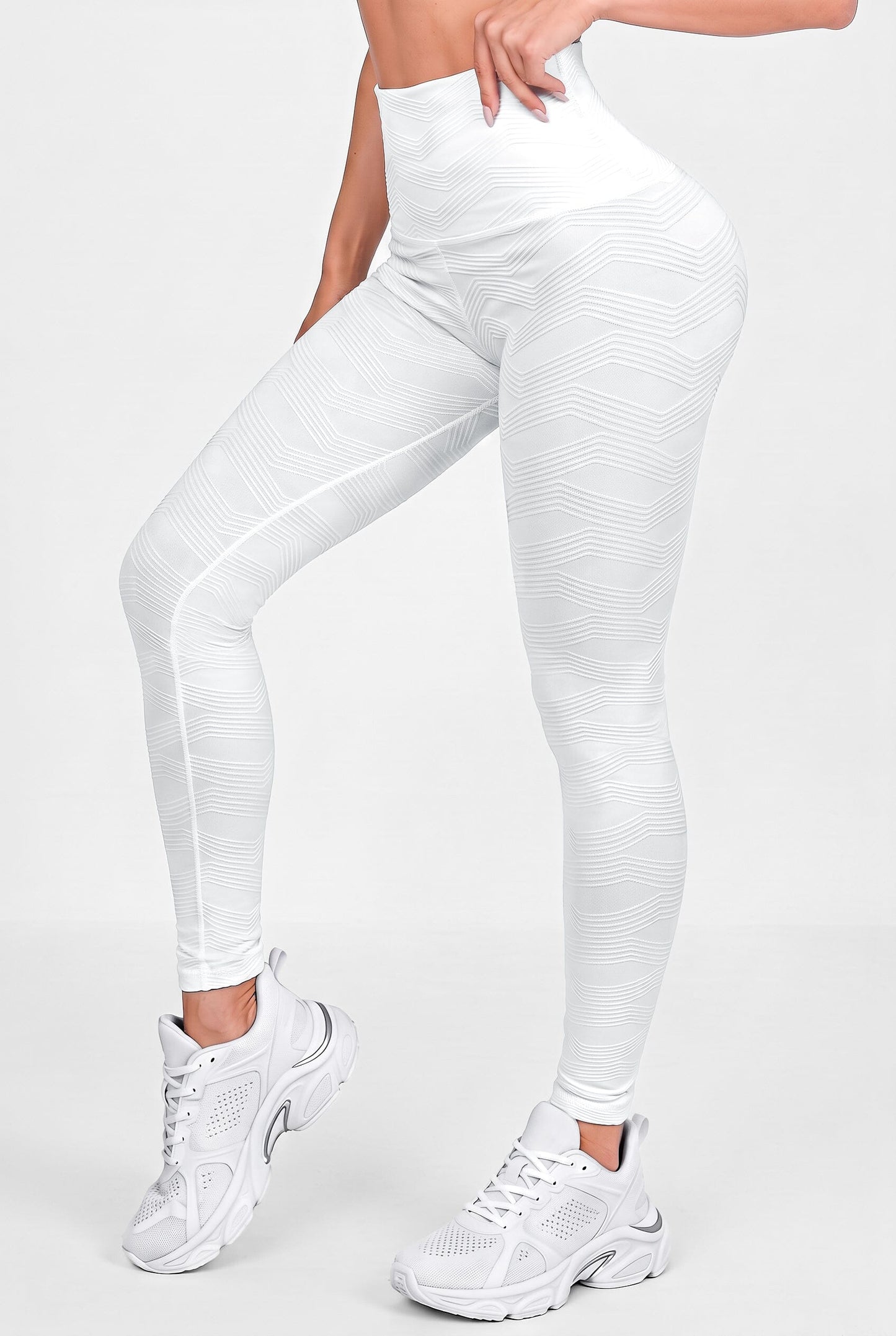Perla Blanca - NUEVO | Leggin Texturizado Anti-Celulitis, Anti-Fluidos Con Cintura Alta & Horma Ideal Leggins RBJ Leggins 