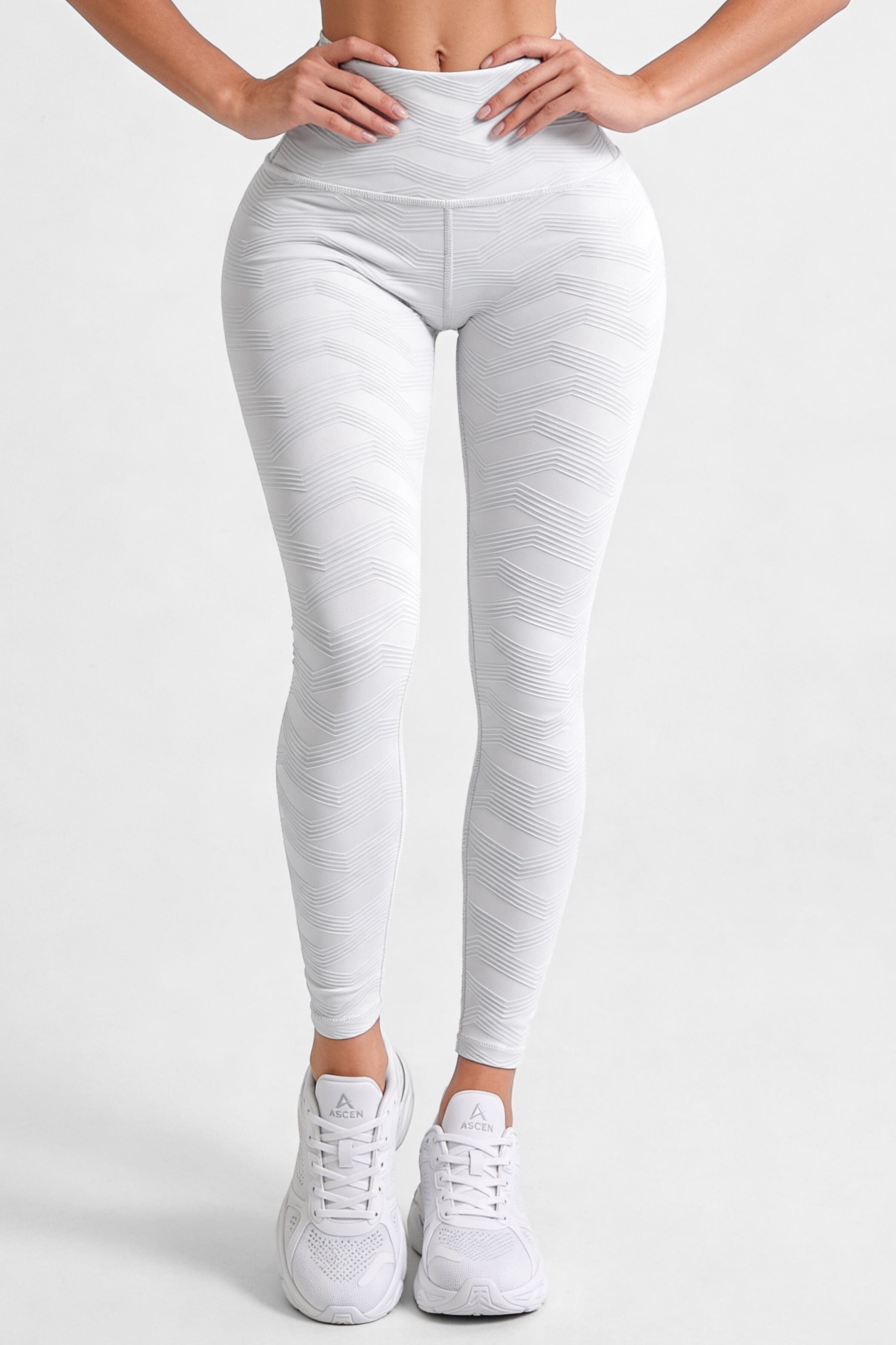 Perla Blanca - NUEVO | Leggin Texturizado Anti-Celulitis, Anti-Fluidos Con Cintura Alta & Horma Ideal Leggins RBJ Leggins 