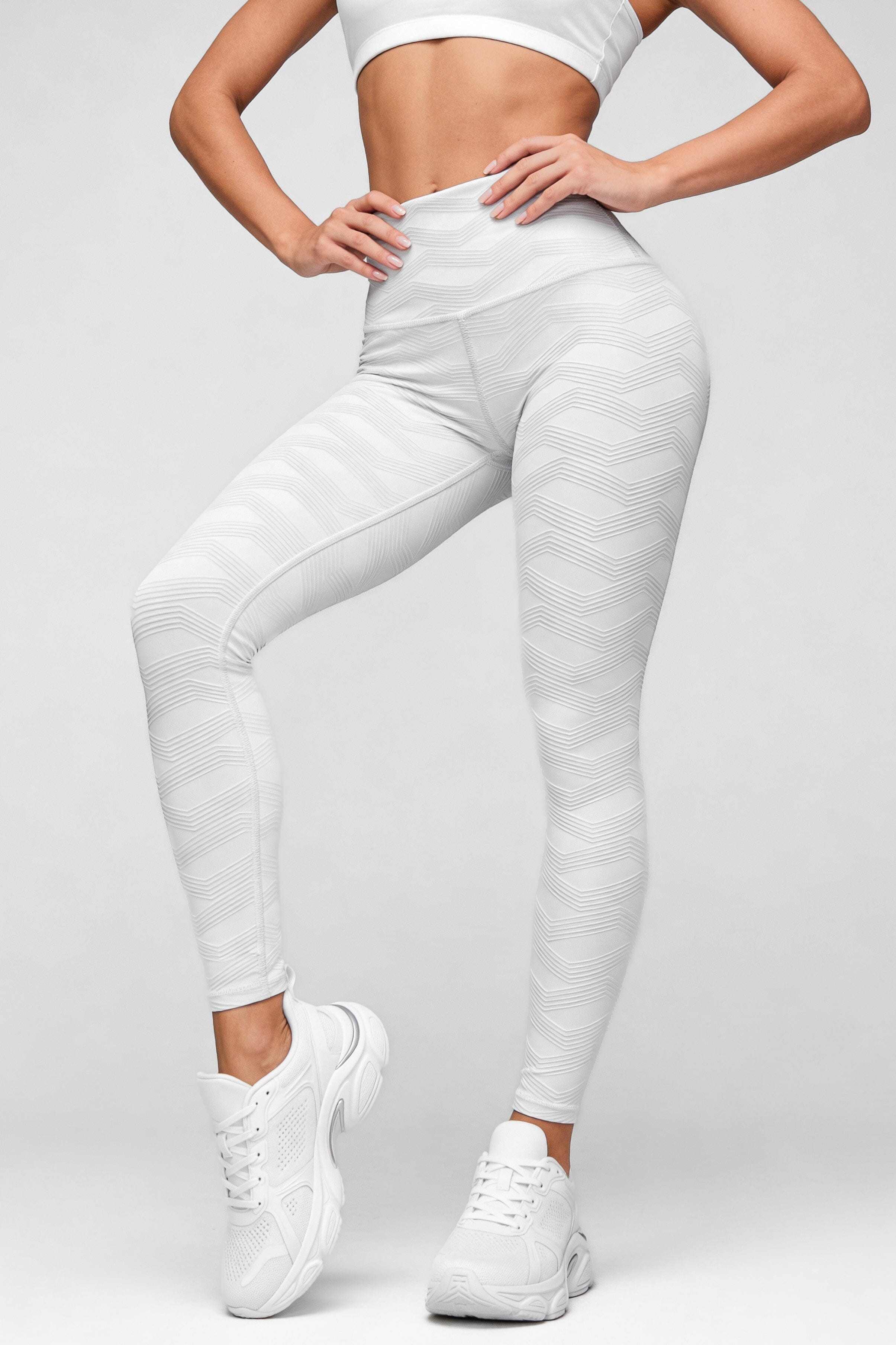 Perla Blanca - NUEVO | Leggin Texturizado Anti-Celulitis, Anti-Fluidos Con Cintura Alta & Horma Ideal Leggins RBJ Leggins 