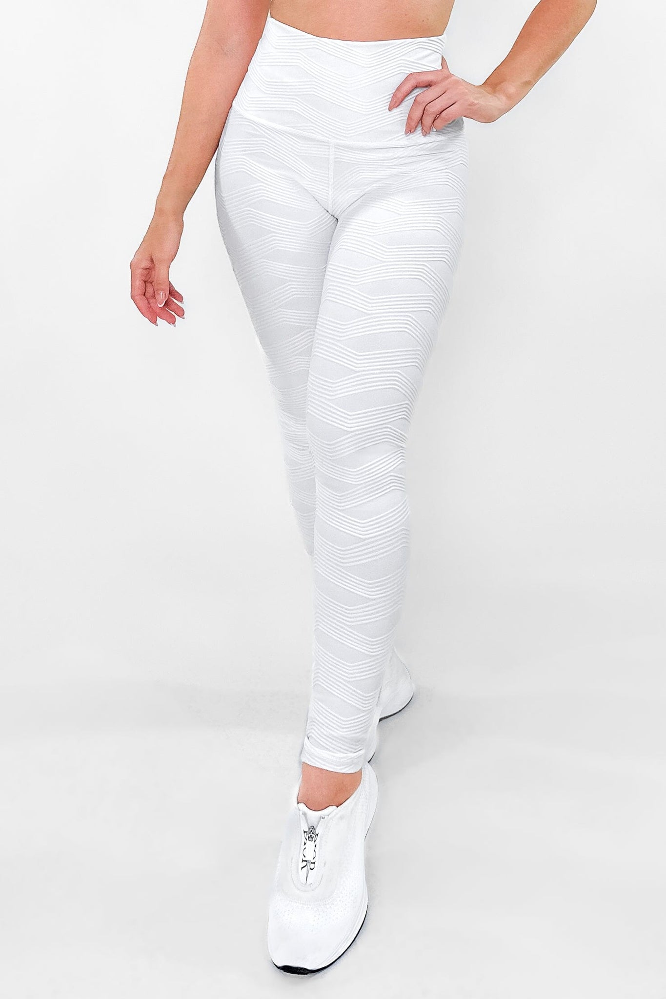 Perla Blanca NUEVO Leggin Texturizado Anti-Celulitis, Anti-Fluidos Con Cintura Alta Horma Ideal