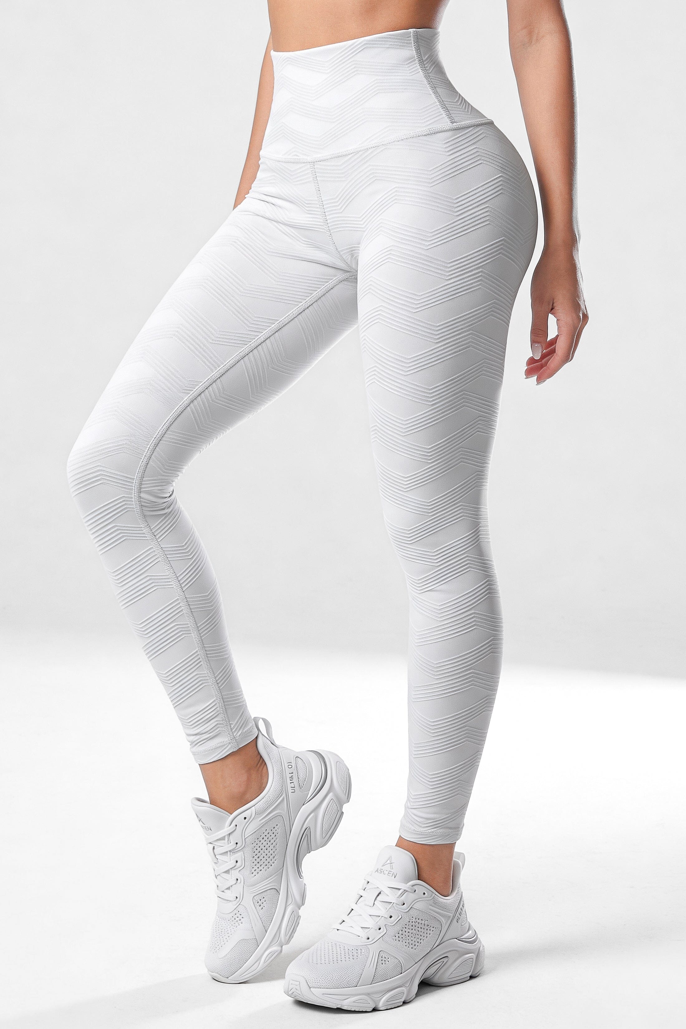 Perla Blanca - NUEVO | Leggin Texturizado Anti-Celulitis, Anti-Fluidos Con Cintura Alta & Horma Ideal Leggins RBJ Leggins 