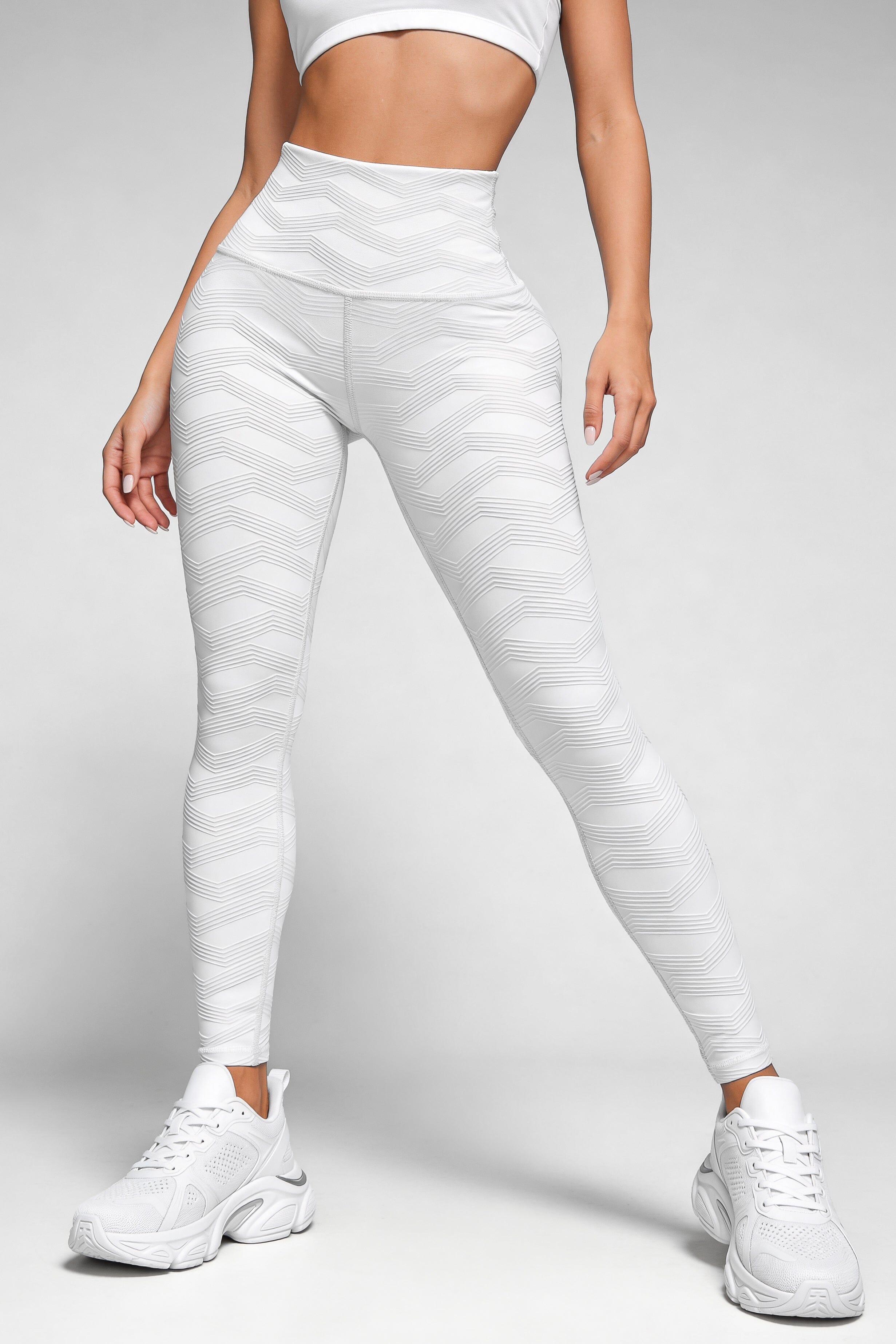 Perla Blanca - NUEVO | Leggin Texturizado Anti-Celulitis, Anti-Fluidos Con Cintura Alta & Horma Ideal Leggins RBJ Leggins 