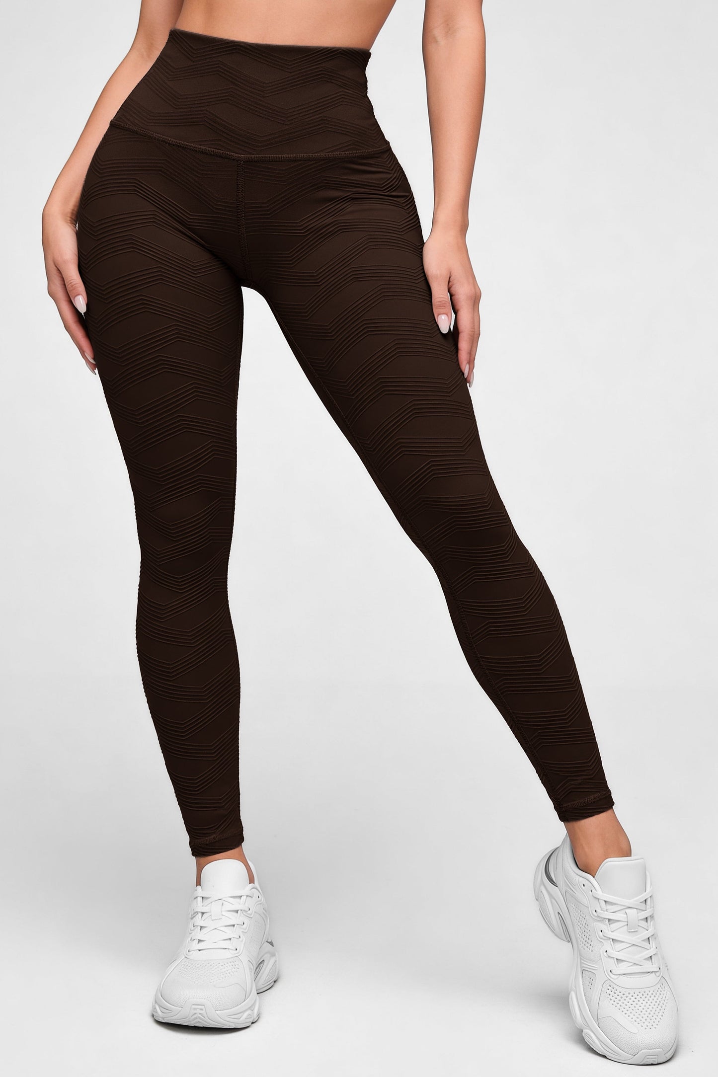 Perla Cafe - NUEVO | Leggin Texturizado Anti-Celulitis, Anti-Fluidos Con Cintura Alta & Horma Ideal Leggins RBJ Leggins 