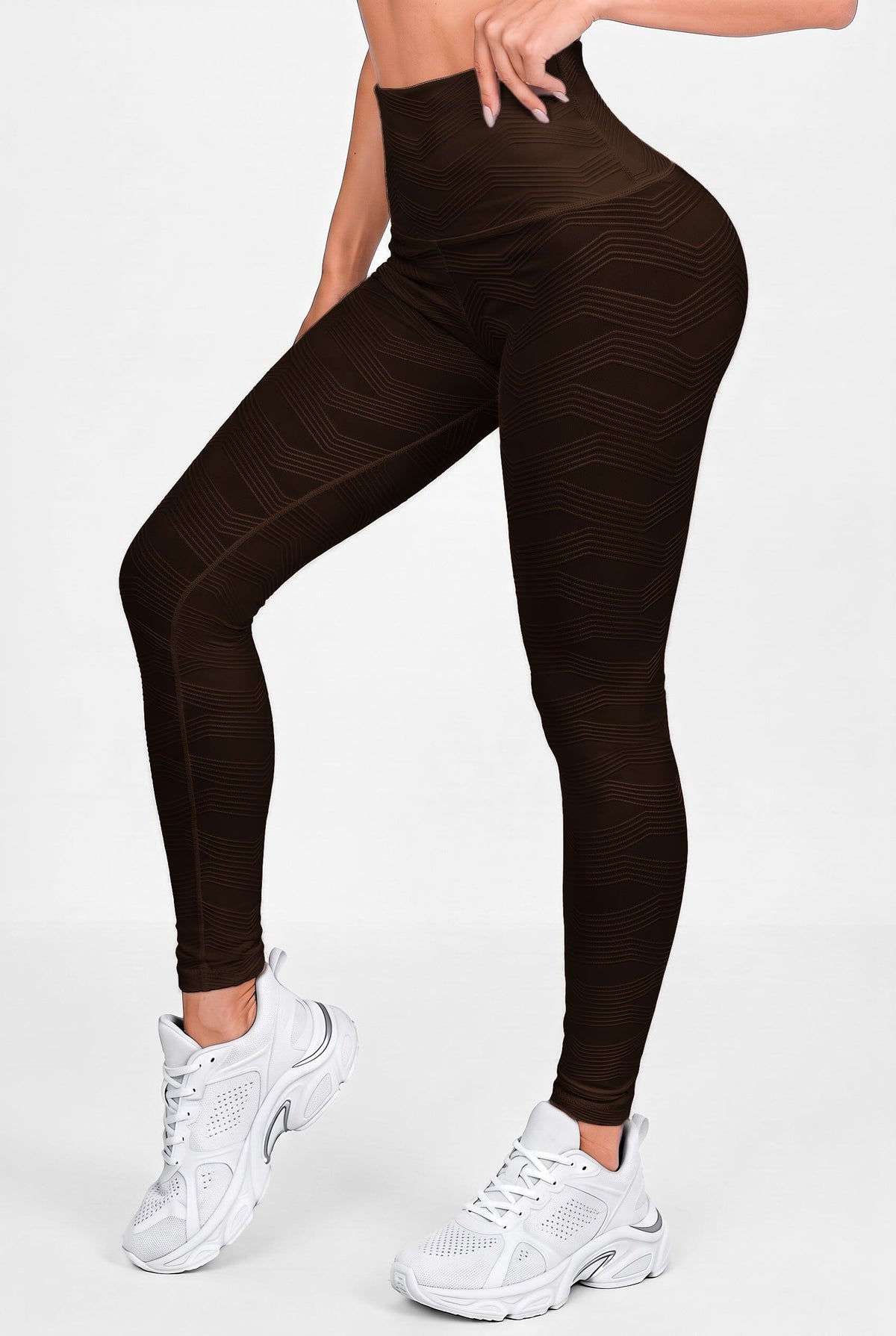 Perla Cafe - NUEVO | Leggin Texturizado Anti-Celulitis, Anti-Fluidos Con Cintura Alta & Horma Ideal Leggins RBJ Leggins 