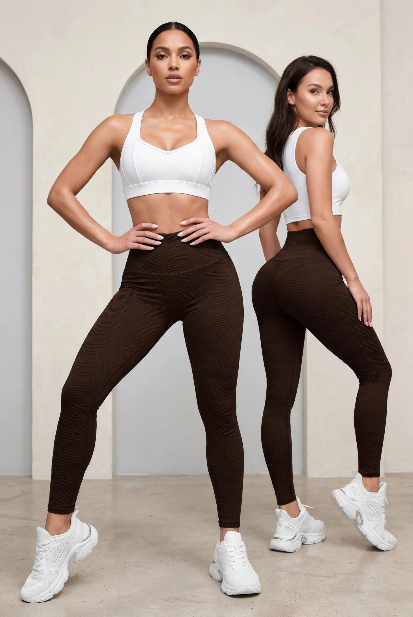 Perla Cafe - NUEVO | Leggin Texturizado Anti-Celulitis, Anti-Fluidos Con Cintura Alta & Horma Ideal Leggins RBJ Leggins 