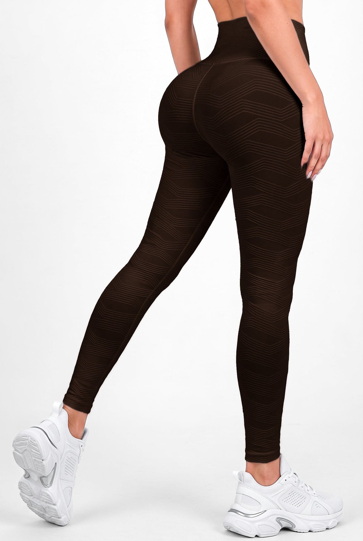 Perla Cafe - NUEVO | Leggin Texturizado Anti-Celulitis, Anti-Fluidos Con Cintura Alta & Horma Ideal Leggins RBJ Leggins 