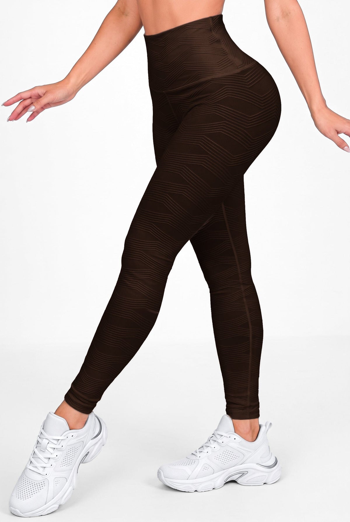 Perla Cafe - NUEVO | Leggin Texturizado Anti-Celulitis, Anti-Fluidos Con Cintura Alta & Horma Ideal Leggins RBJ Leggins 