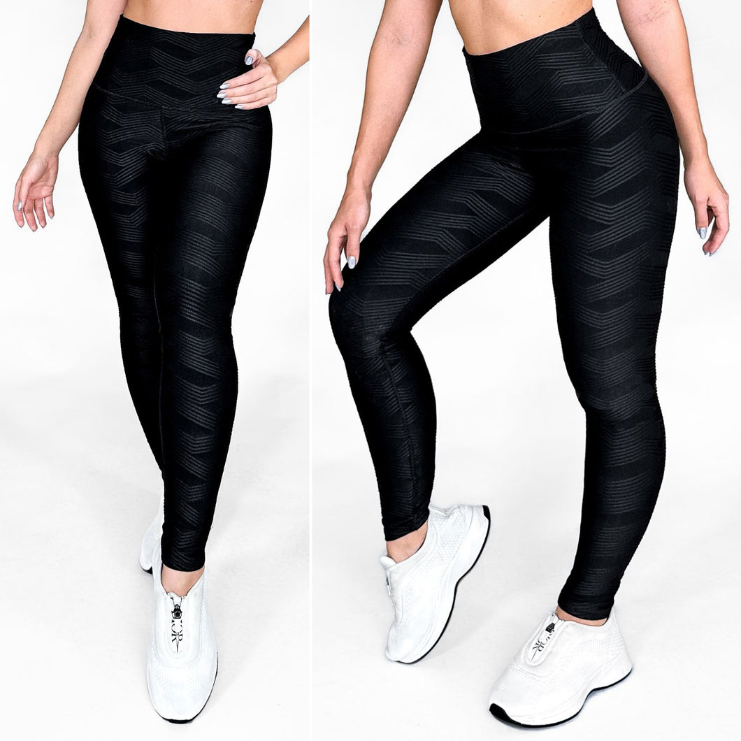 Perla Negra - NUEVO | Leggin Texturizado Anti-Celulitis, Anti-Fluidos Con Cintura Alta & Horma Ideal Leggins RBJ Leggins 