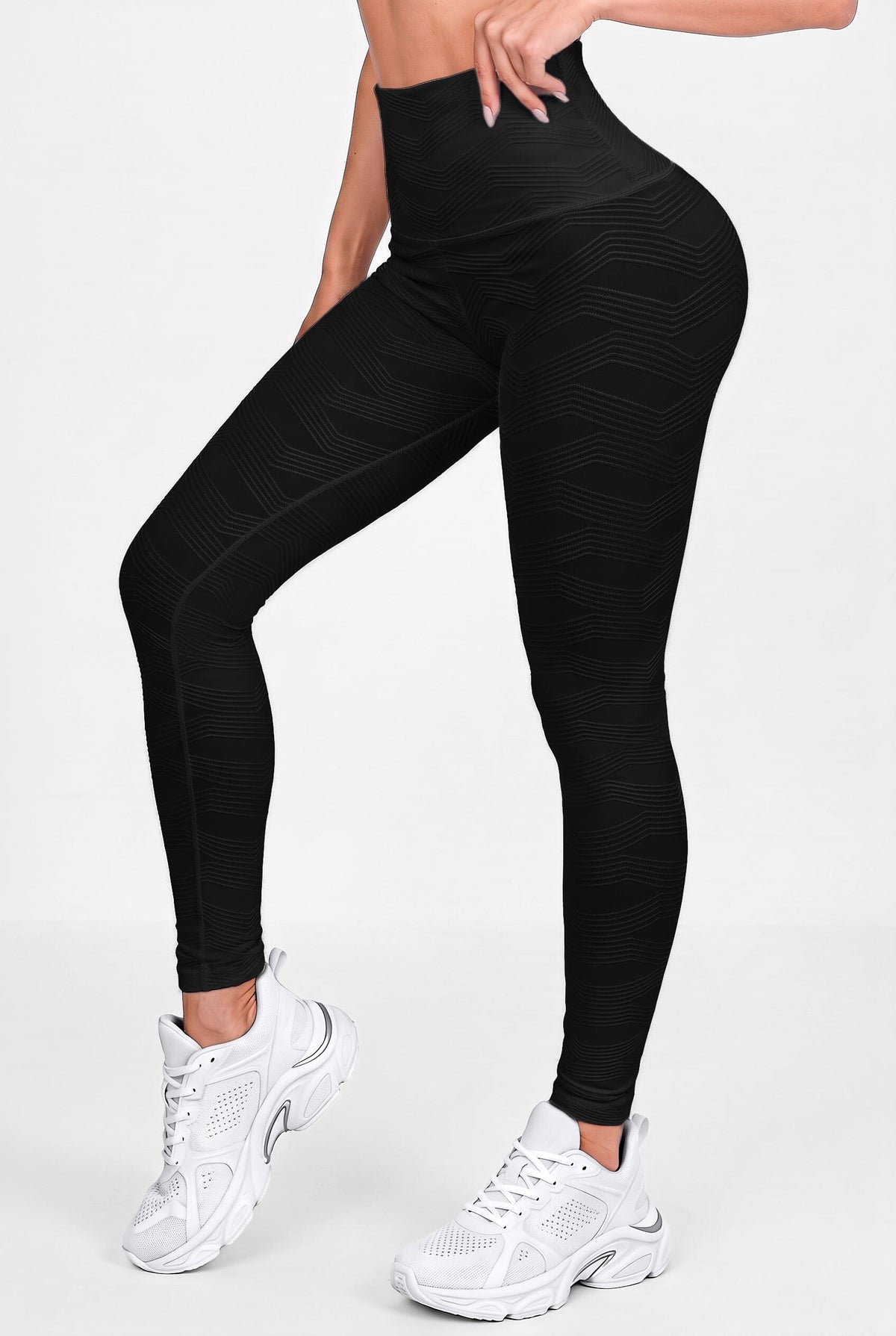 Perla Negra - NUEVO | Leggin Texturizado Anti-Celulitis, Anti-Fluidos Con Cintura Alta & Horma Ideal Leggins RBJ Leggins 