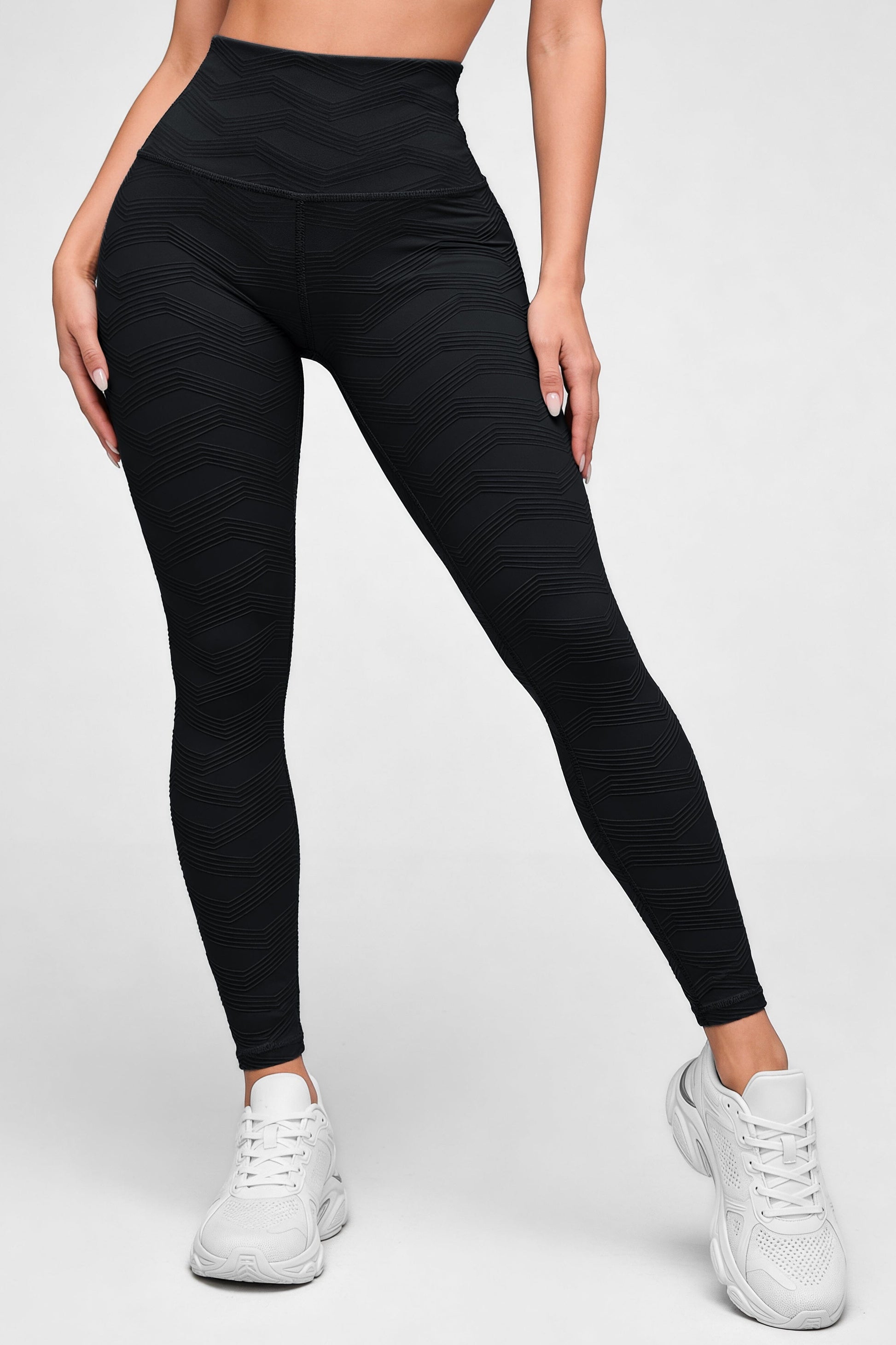 Perla Negra - NUEVO | Leggin Texturizado Anti-Celulitis, Anti-Fluidos Con Cintura Alta & Horma Ideal Leggins RBJ Leggins 
