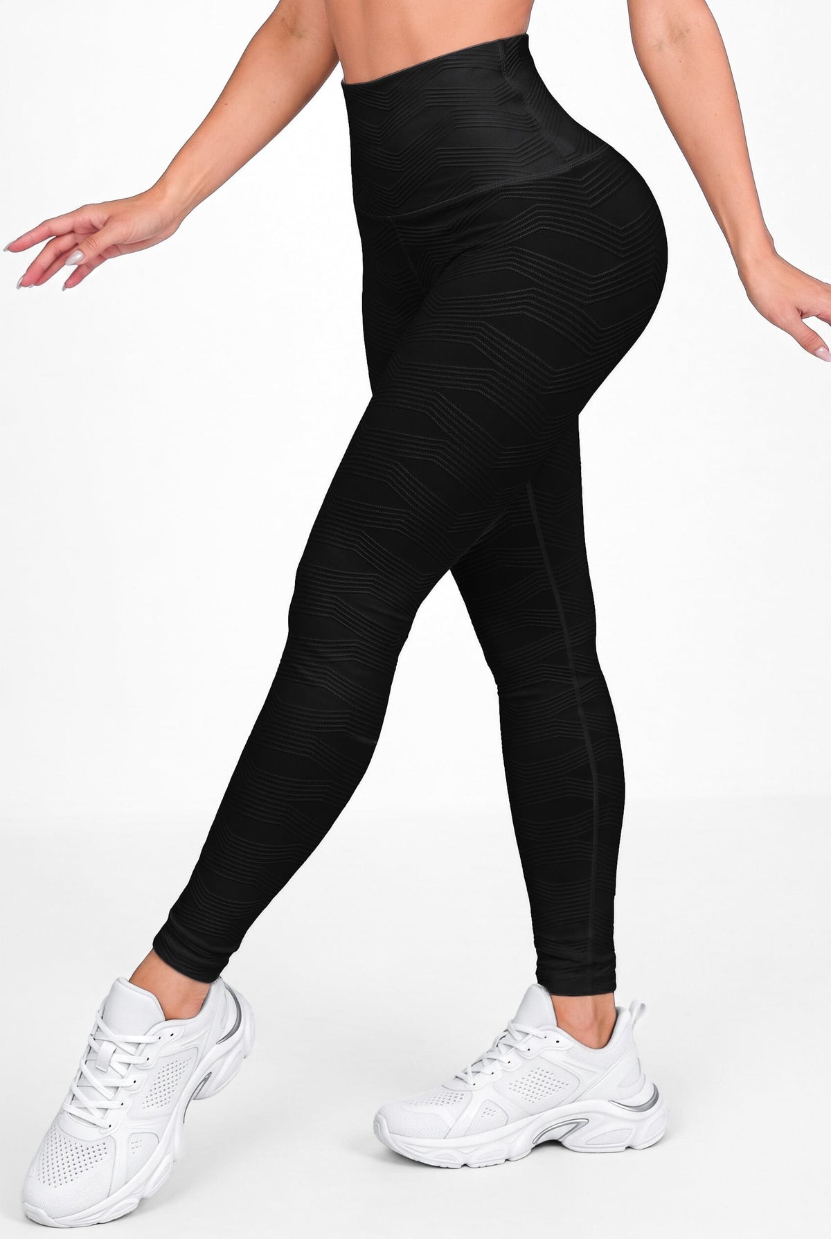 Perla Negra - NUEVO | Leggin Texturizado Anti-Celulitis, Anti-Fluidos Con Cintura Alta & Horma Ideal Leggins RBJ Leggins 