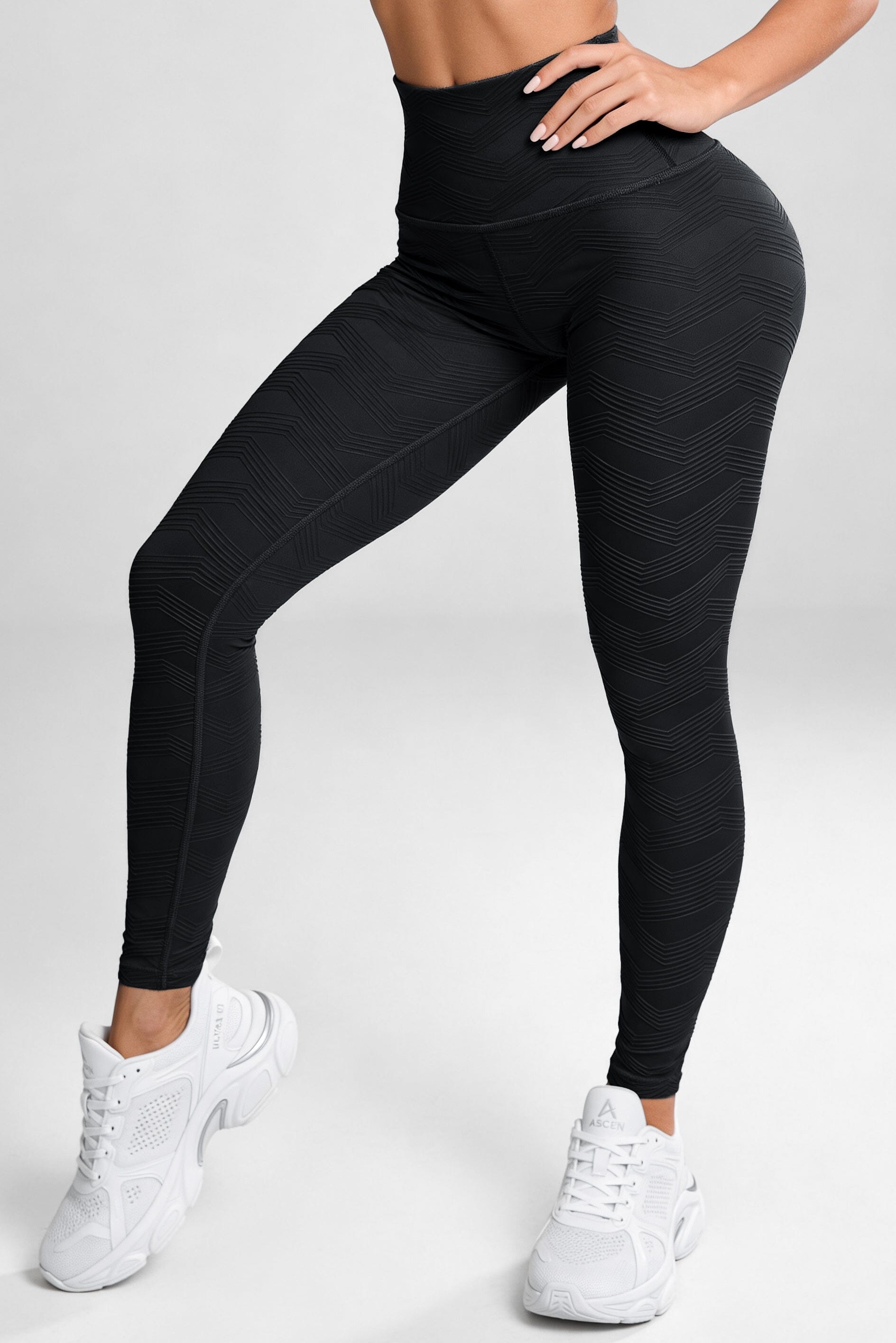 Perla Negra - NUEVO | Leggin Texturizado Anti-Celulitis, Anti-Fluidos Con Cintura Alta & Horma Ideal Leggins RBJ Leggins 