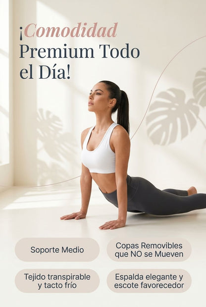 Top Grecia Blanco | Diseño Premium | Calidad y Confort Superior | Con Copas Removibles Leggins RBJ Leggins 