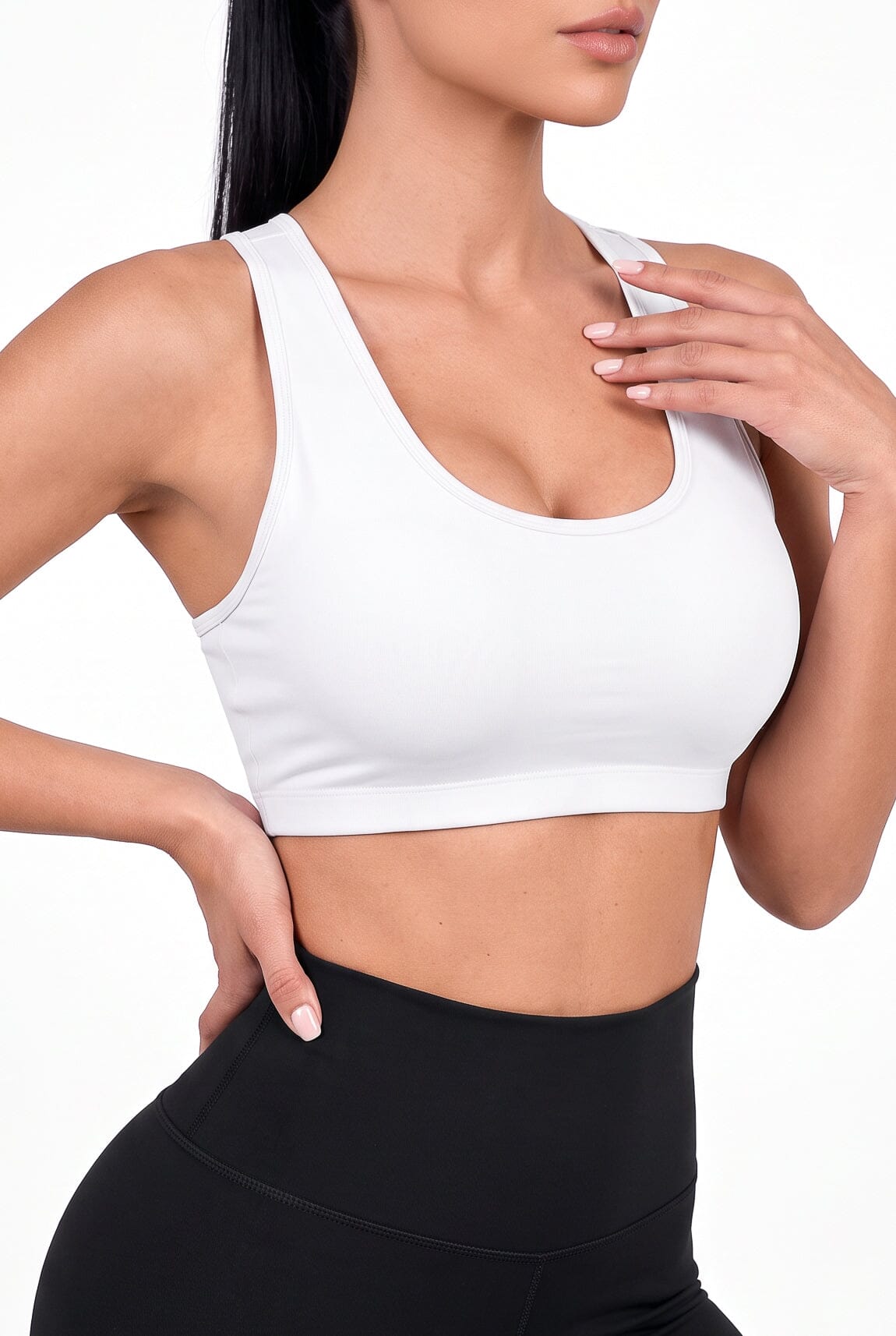 Top Grecia Blanco | Diseño Premium | Calidad y Confort Superior | Con Copas Removibles Leggins RBJ Leggins 