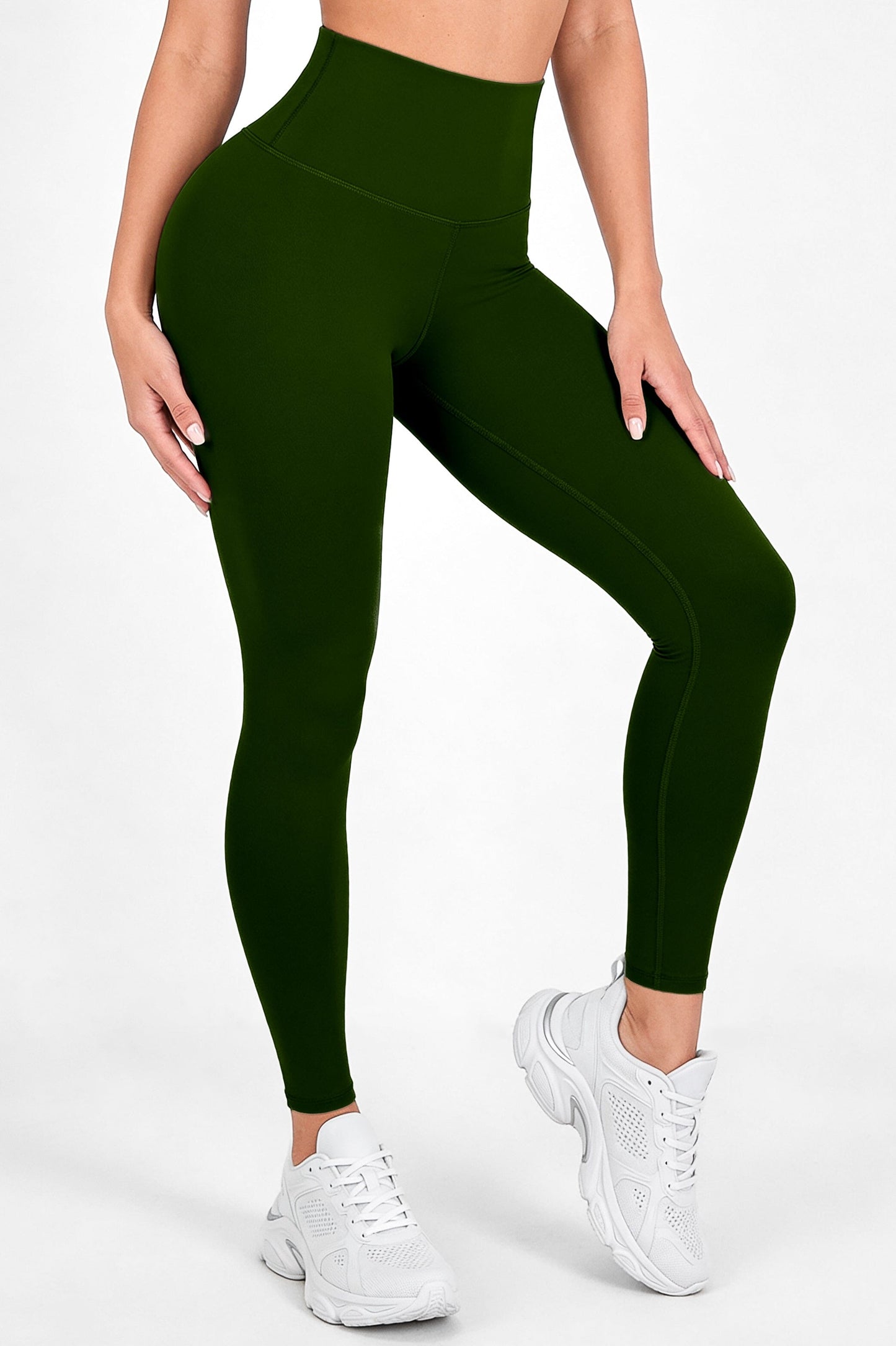 Verde Oscuro Mate | Leggin Anti-Celulitis, Anti-Fluidos Con Cintura Alta & Horma Ideal Leggins RBJ Leggins 