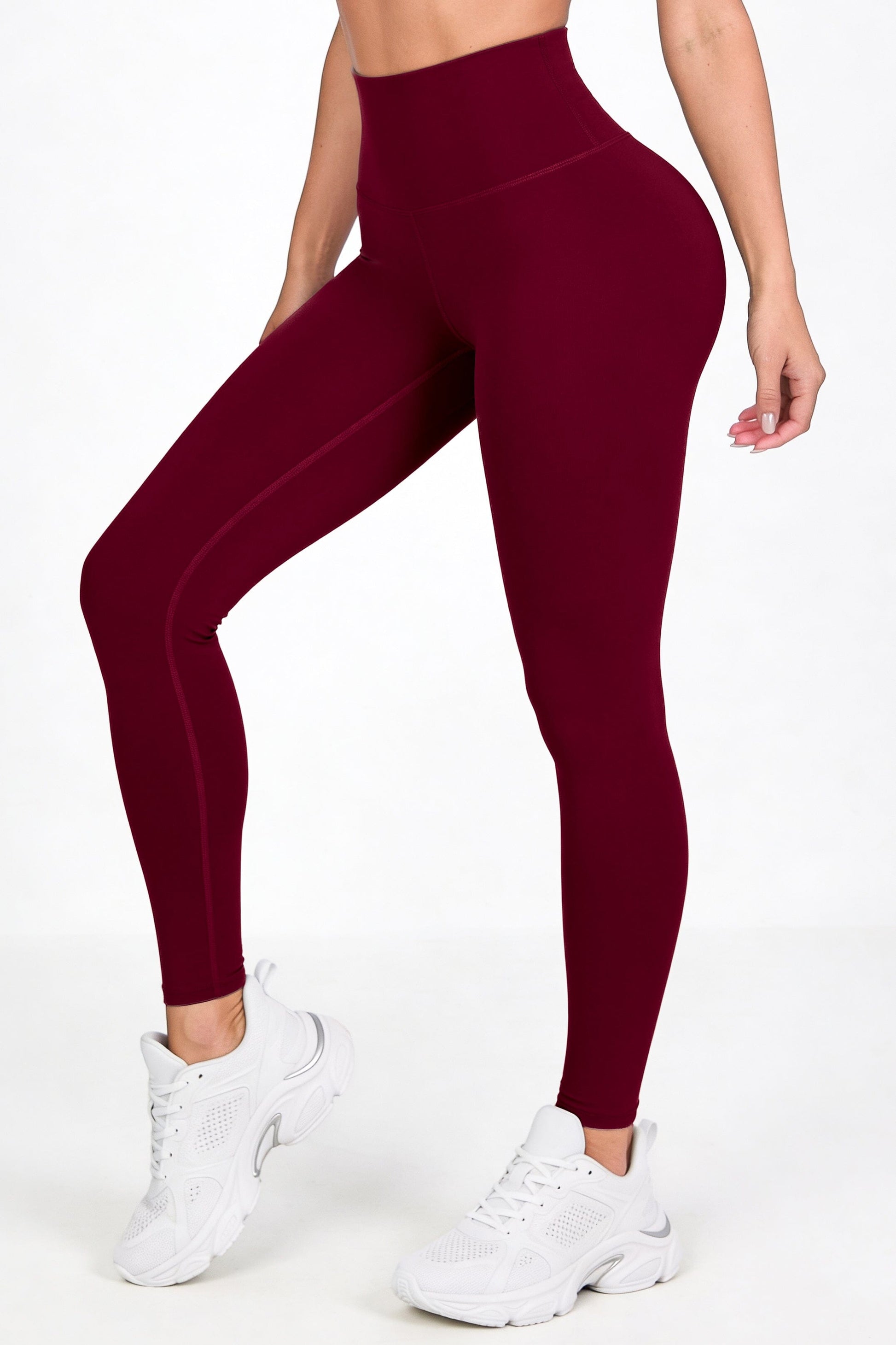 Vino Oscuro Mate | Leggin Anti-Celulitis, Anti-Fluidos Con Cintura Alta & Horma Ideal Leggins RBJ Leggins 