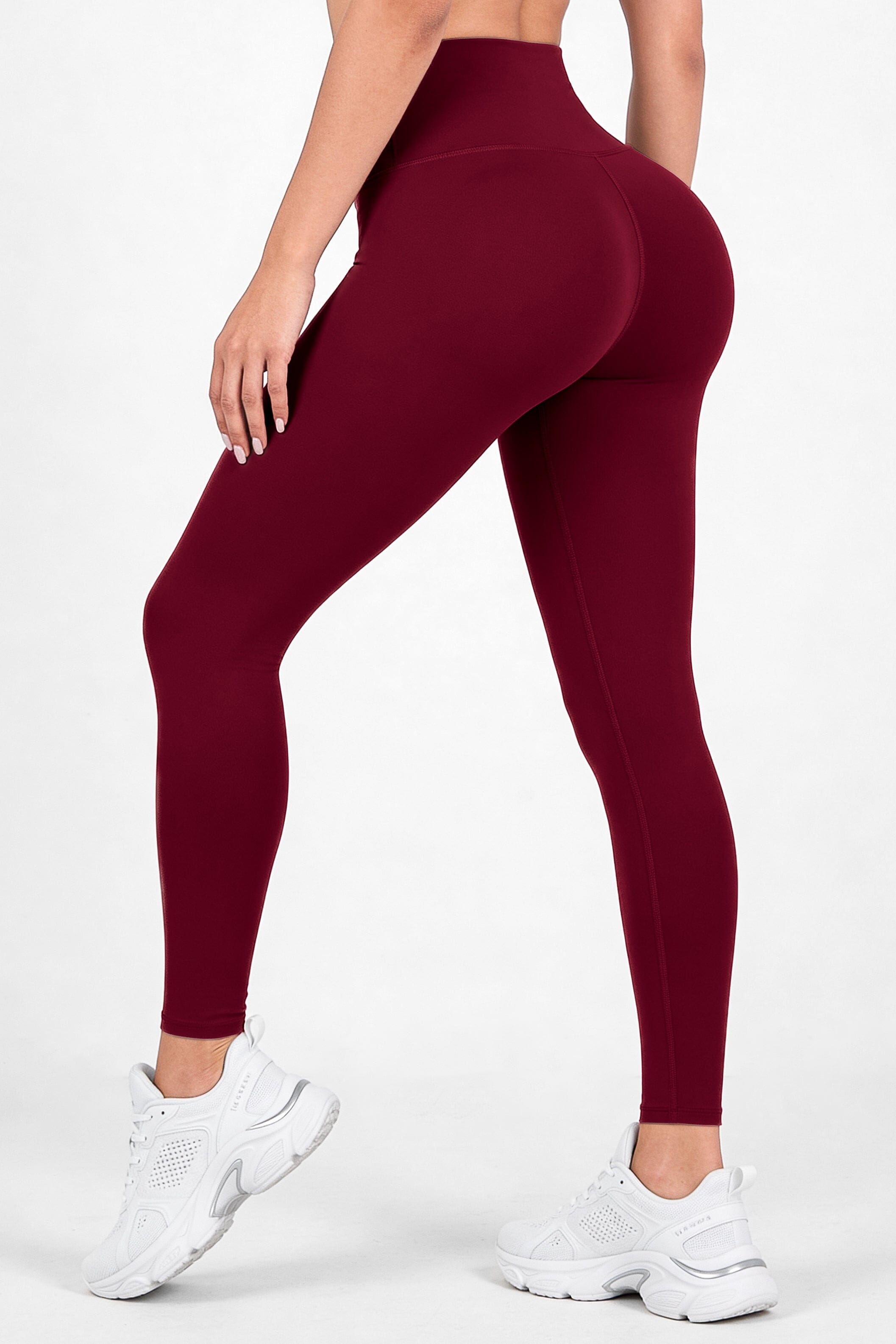 Vino Oscuro Mate | Leggin Anti-Celulitis, Anti-Fluidos Con Cintura Alta & Horma Ideal Leggins RBJ Leggins 
