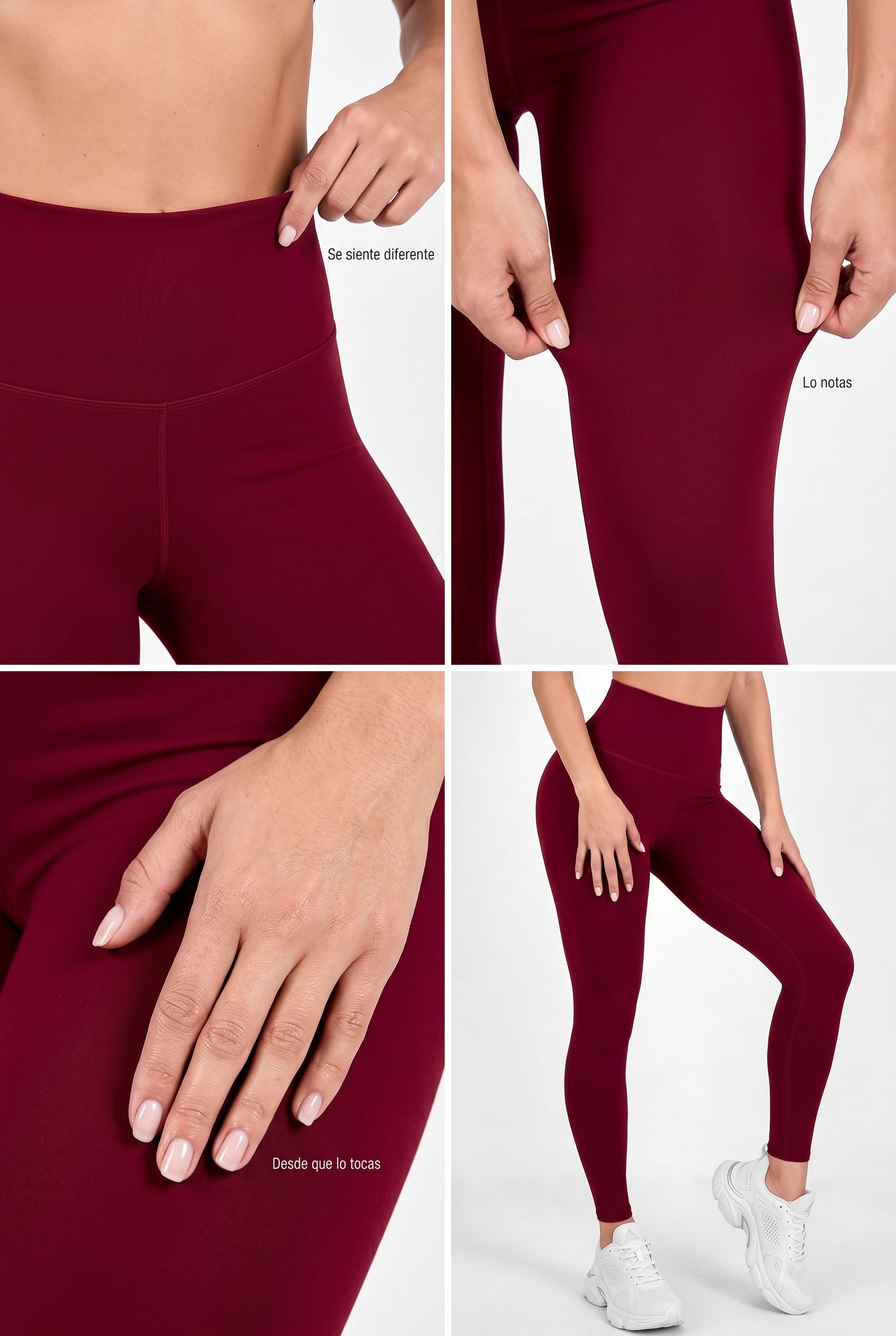 Vino Oscuro Mate | Leggin Anti-Celulitis, Anti-Fluidos Con Cintura Alta & Horma Ideal Leggins RBJ Leggins 