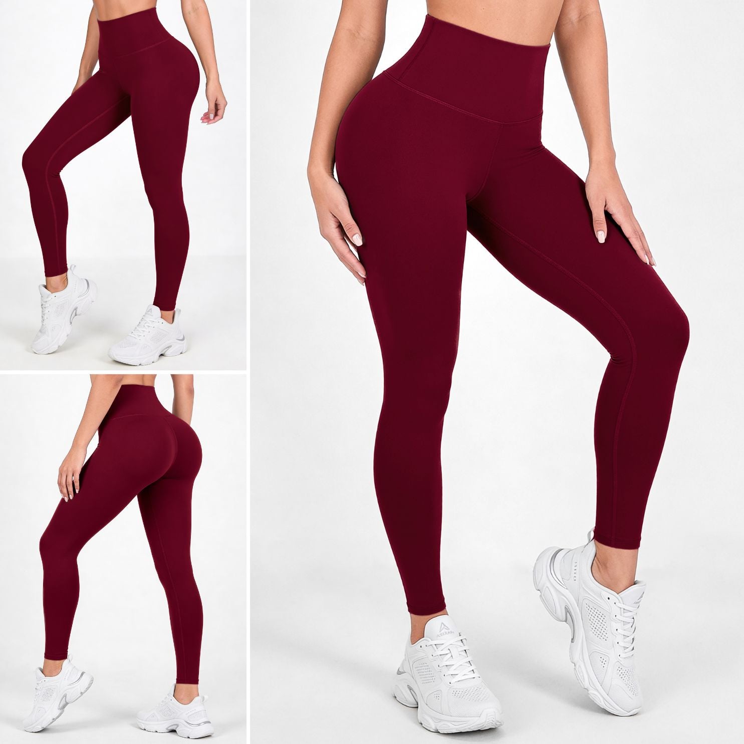 Vino Oscuro Mate | Leggin Anti-Celulitis, Anti-Fluidos Con Cintura Alta & Horma Ideal Leggins RBJ Leggins Vino Oscuro Mate S - M 