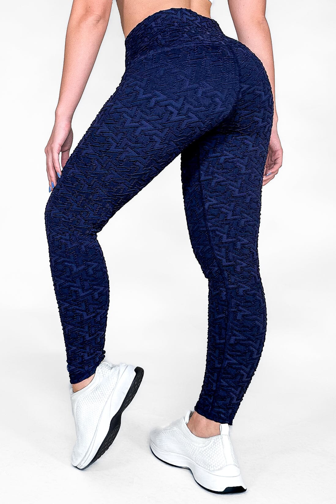 Zafiro Azul Navy - NUEVO | Leggin Texturizado Anti-Celulitis, Anti-Fluidos Con Cintura Alta & Horma Ideal Leggins RBJ Leggins 