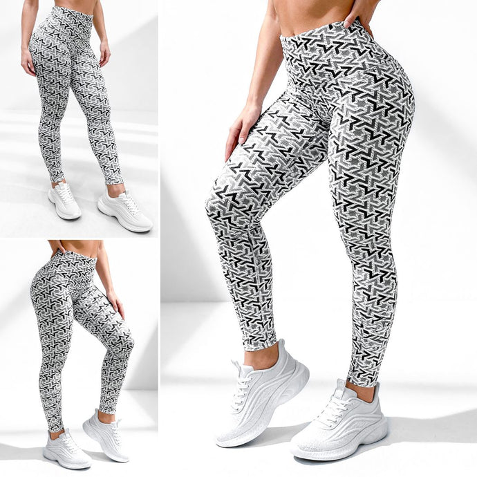 Zafiro Blanco - NUEVO | Leggin Texturizado Anti-Celulitis, Anti-Fluidos Con Cintura Alta & Horma Ideal Leggins RBJ Leggins 