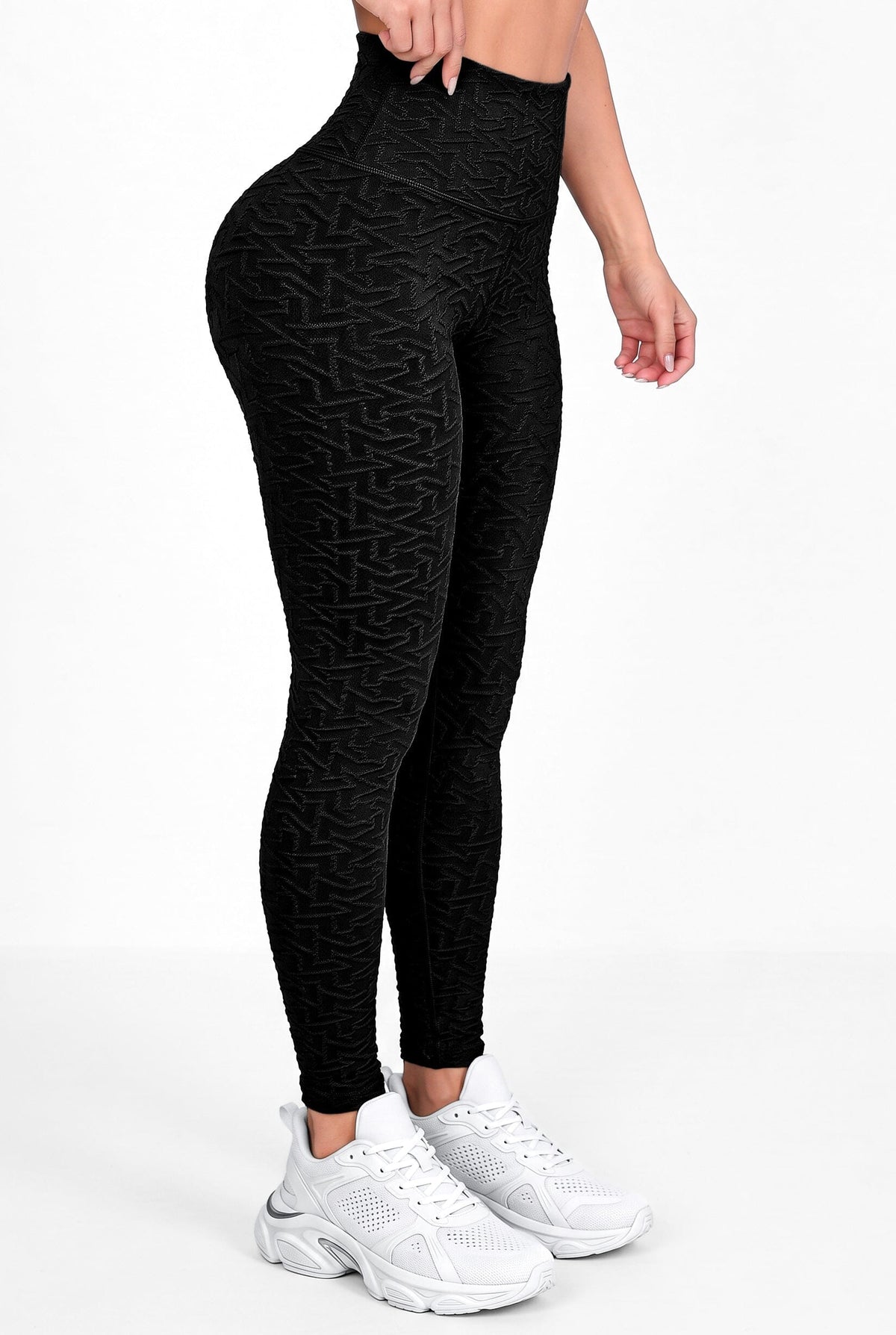 Zafiro Negro | Leggin Texturizado Anti-Celulitis, Anti-Fluidos Con Cintura Alta & Horma Ideal Leggins RBJ Leggins 