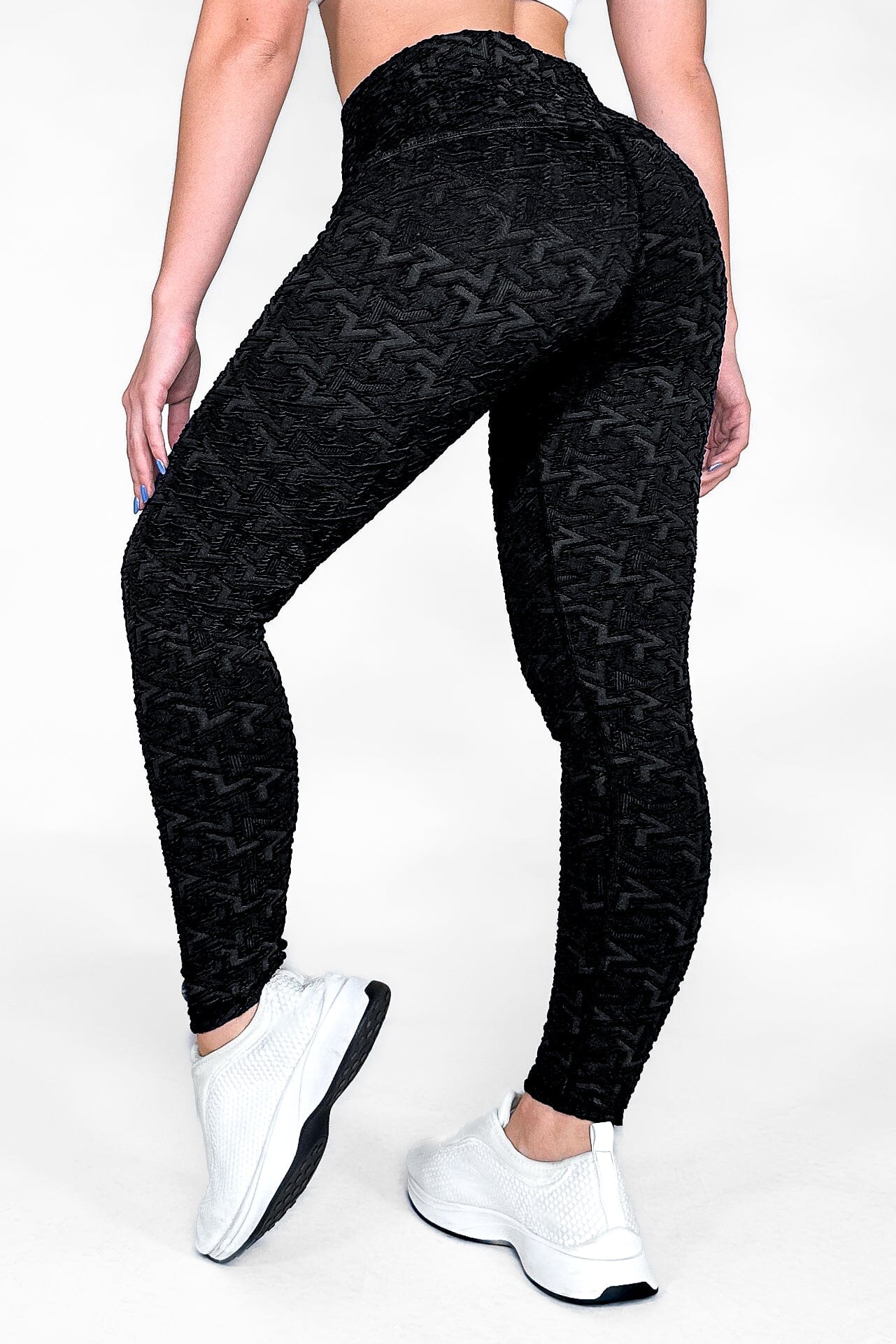 Zafiro Negro - NUEVO | Leggin Texturizado Anti-Celulitis, Anti-Fluidos Con Cintura Alta & Horma Ideal Leggins RBJ Leggins 