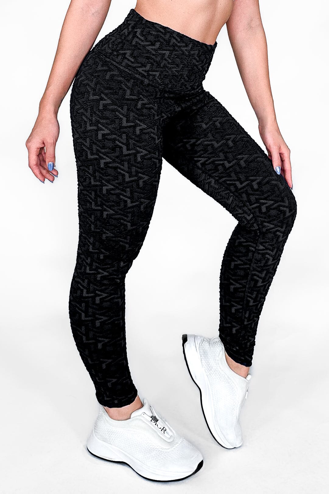 Zafiro Negro - NUEVO | Leggin Texturizado Anti-Celulitis, Anti-Fluidos Con Cintura Alta & Horma Ideal Leggins RBJ Leggins 
