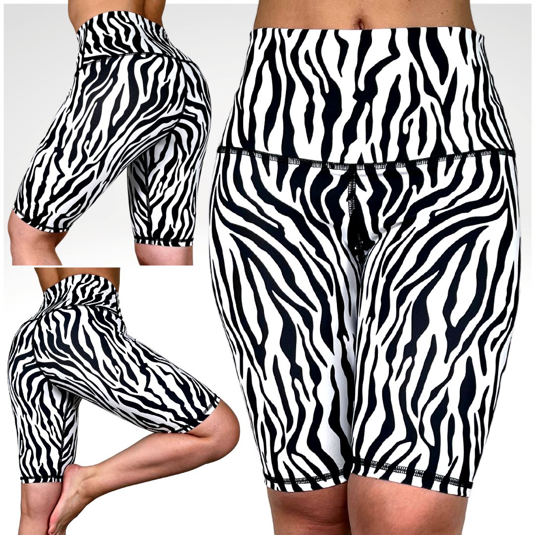 Biker Black Cebra - NUEVO | Biker Anti-Celulitis, Anti-Fluidos Con Cintura Alta & Horma Ideal Leggins RBJ Leggins 