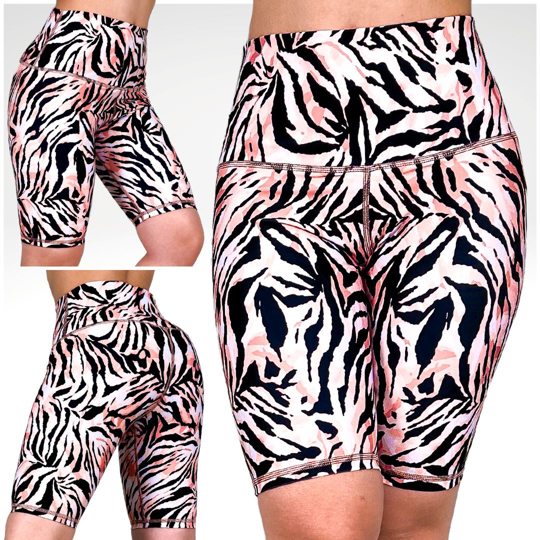 Biker Sunset Cebra - NUEVO | Biker Anti-Celulitis, Anti-Fluidos Con Cintura Alta & Horma Ideal Leggins RBJ Leggins 