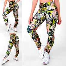 Cargar imagen en el visor de la galería, Verde Tropical | Leggin Anti-Celulitis, Anti-Fluidos Con Cintura Alta &amp; Horma Ideal Leggins RBJ Leggins 
